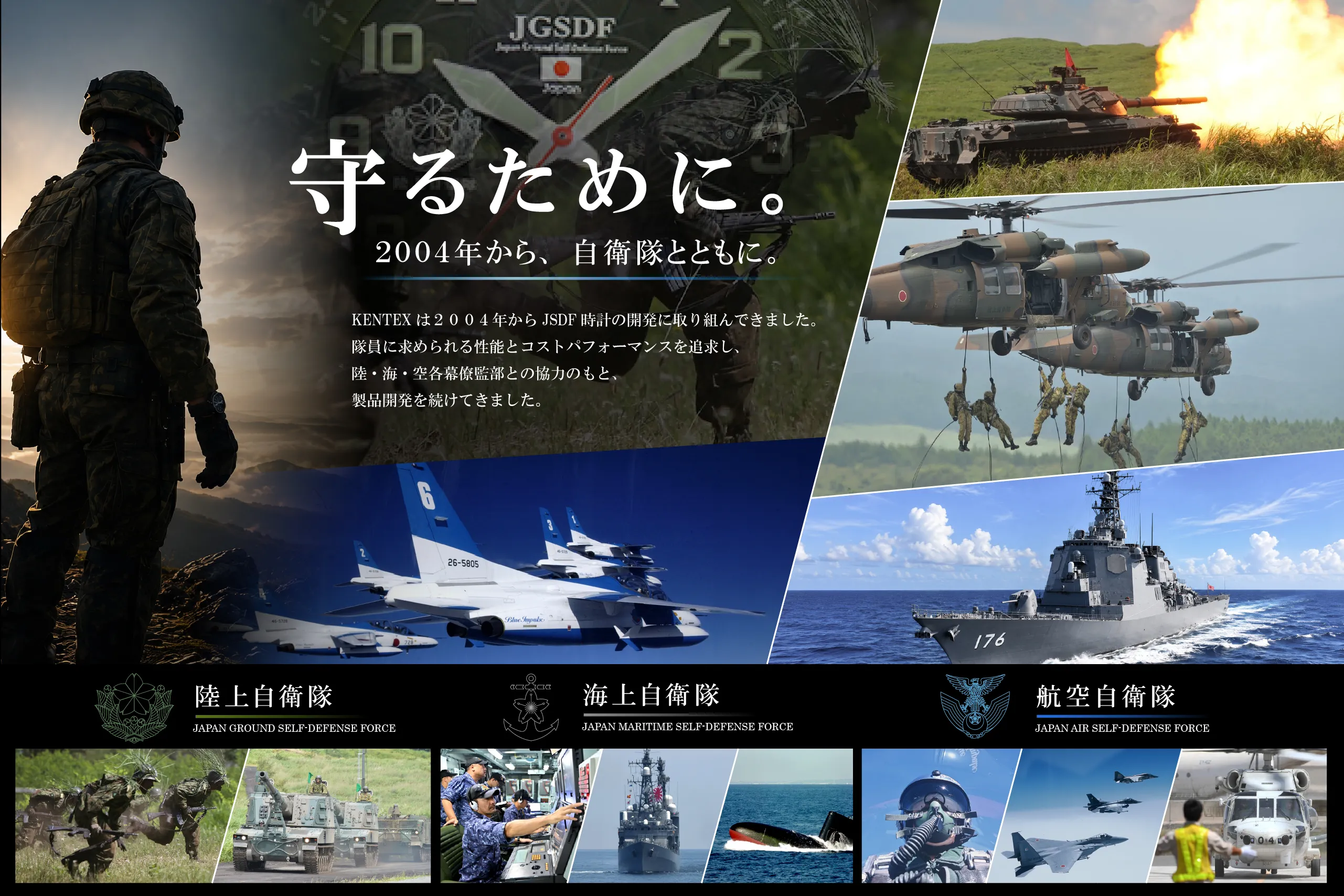 2004年から自衛隊時計の開発に取り組むKENTEX