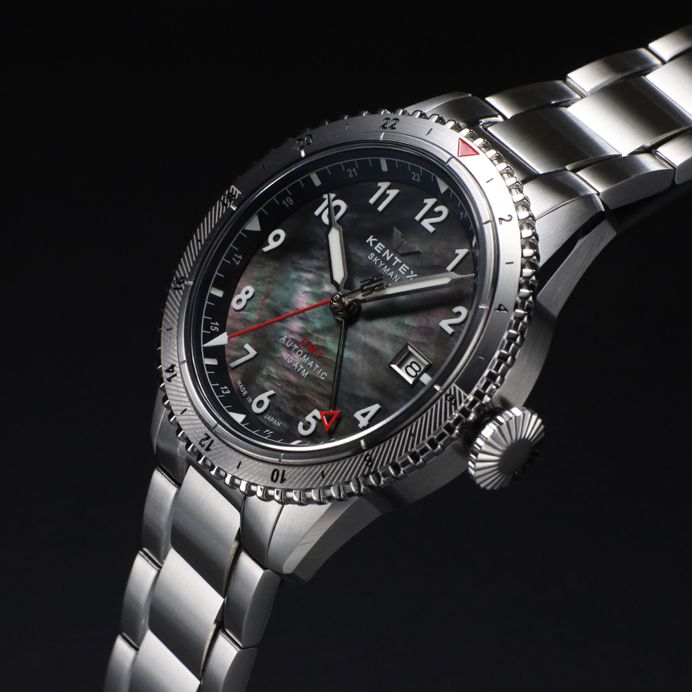 マムマムページ KENTEX スカイマンGMT ブラックMOP/SKYMAN GMT Black MOP