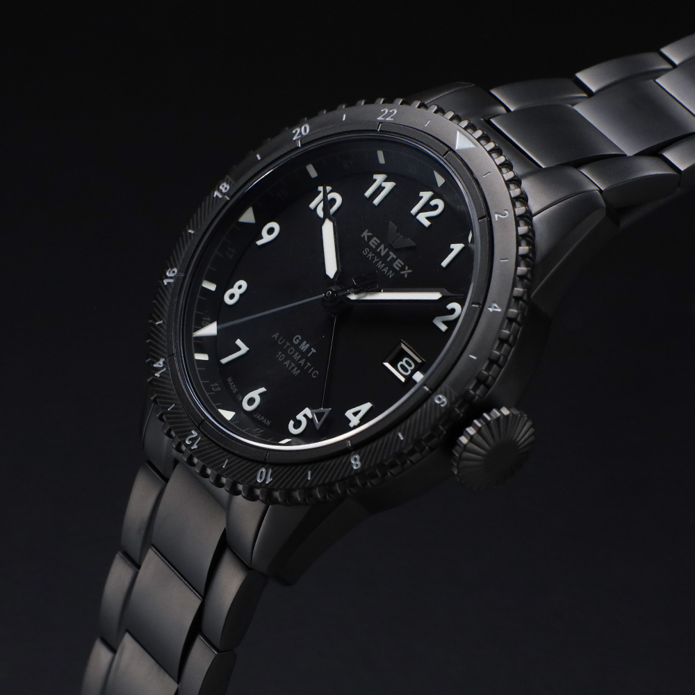KENTEX スカイマンGMT オールブラック／SKYMAN GMT All Black