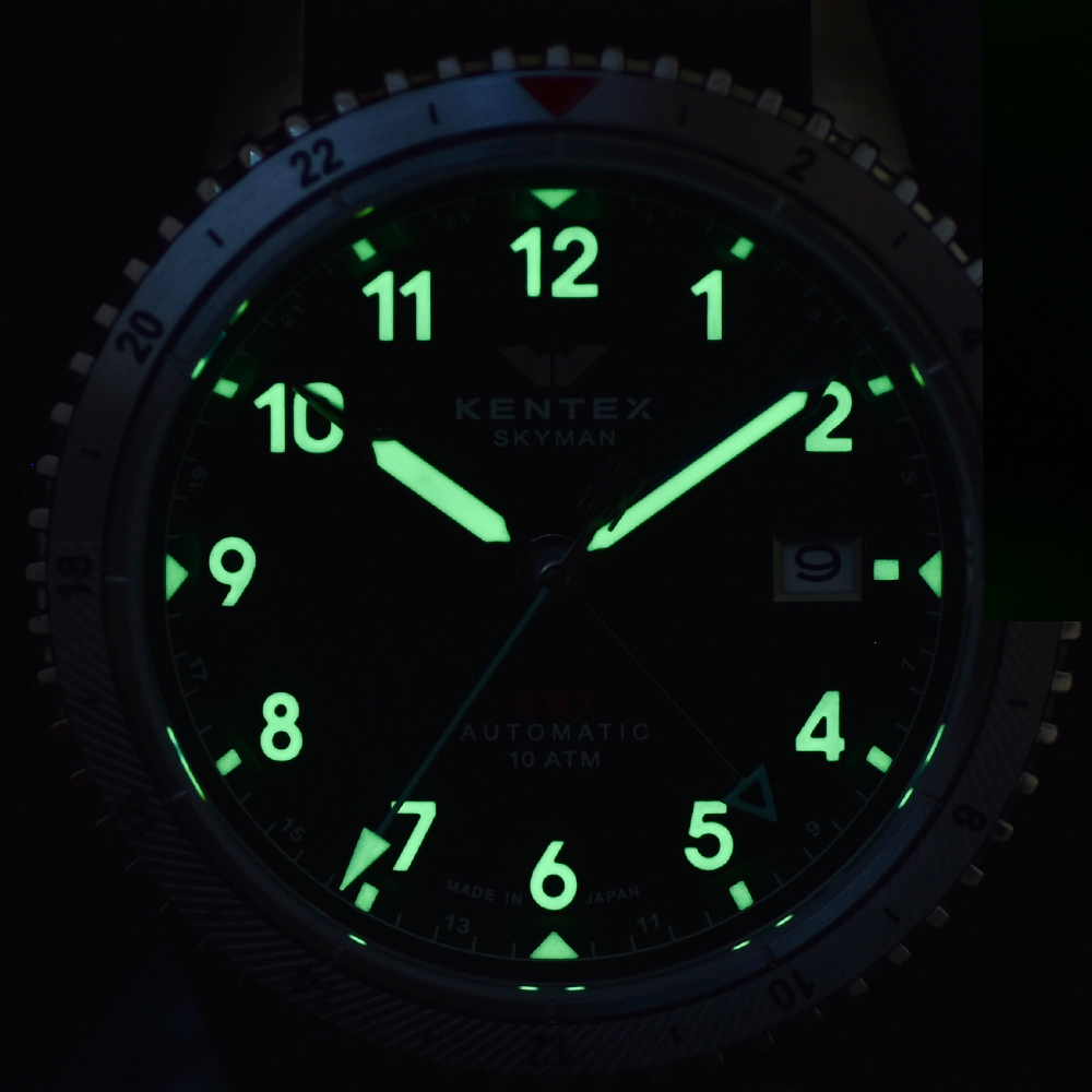 KENTEX スカイマンGMT グリーン／ SKYMAN GMT Green [S809M-03]